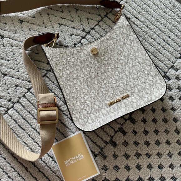 Michael Kors Handbags - Michael Kors Crossbody White logo Purse